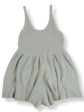 Mable Sage Green Knit Romper Size M Flowy Skort Style Boutique